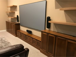 Custom, one-of-a-kind, entertainment and media furniture