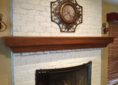 Custom, handcrafted, fireplace mantels