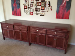 custom chests, sideboards, buffets, dressers