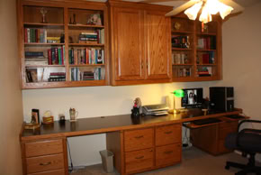 Office desks, bookshelves, bookcases, cabinets