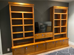 Bookshelves, display cabinets, media/entertainment centers, family room furniture