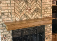 Custom, handcrafted, fireplace mantels